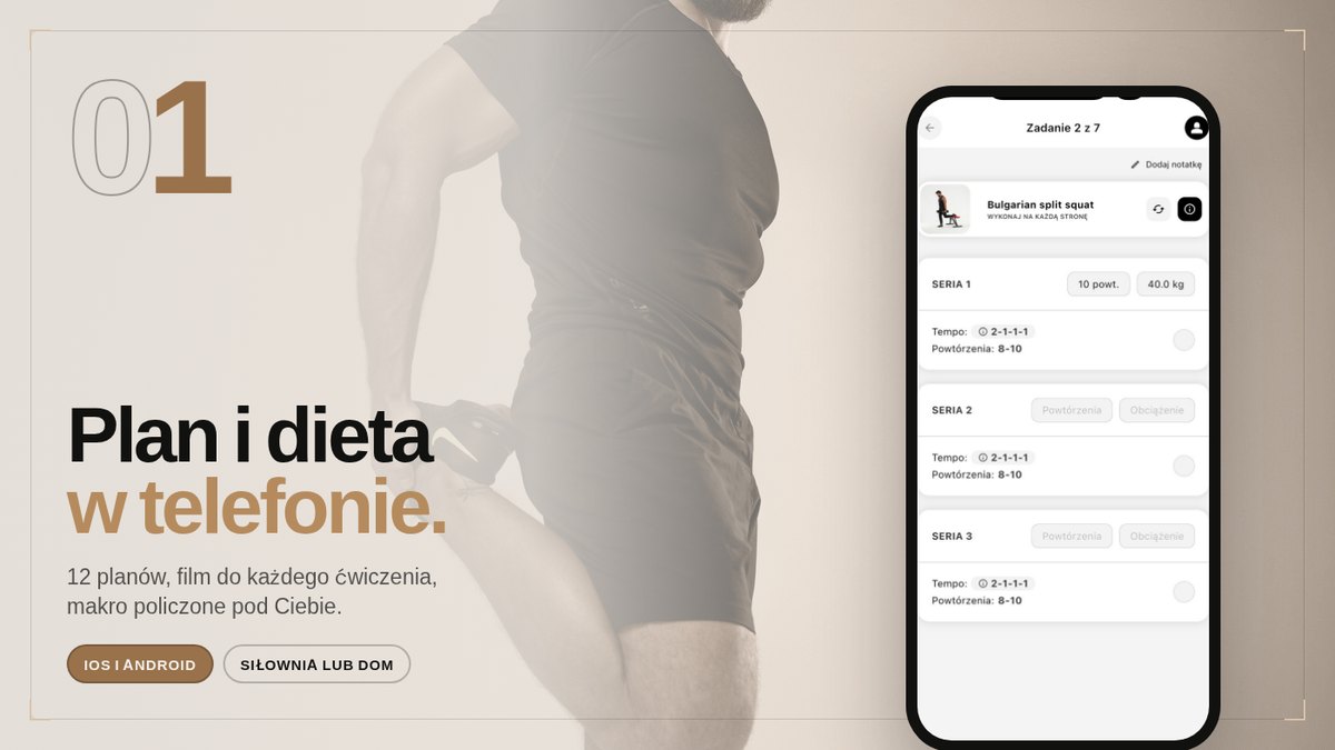 Aplikacja treningowa BBS, plany treningowe i dieta w telefonie